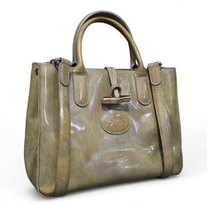 Longchamp Patent Leather Roseau Tote